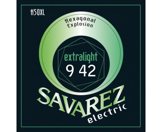 ​SAVAREZ H50XL Hexagonal Explosion Комплект струн для электрогитары, никелированные, 9-42