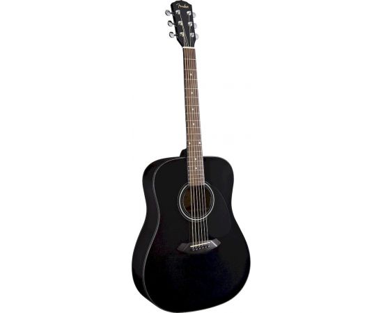 FENDER CD-60 DREADNOUGHT BLACK акустическая гитара, цвет черный, задняя дека и обечайка - нато, верх