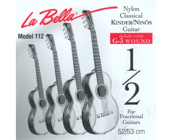 ​LA BELLA FG112 Комплект струн для классической 6-струнной гитары с уменьшенной 1/2 мензурой.