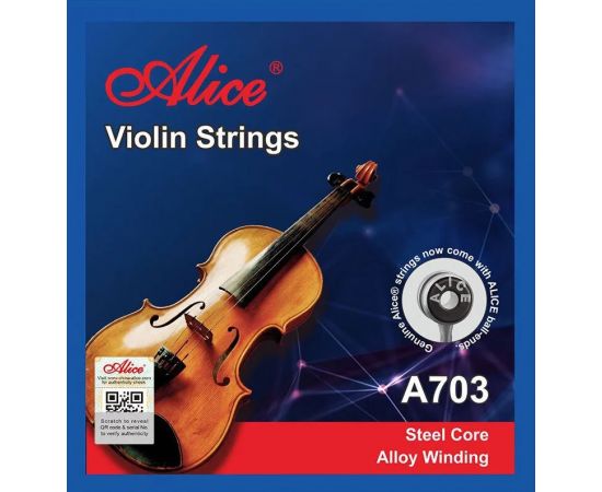 ALICE A703 Комплект струн для скрипки, никель,