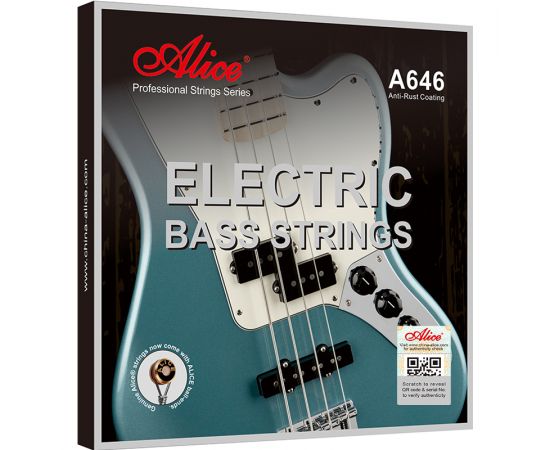 ALICE A646(4)-M Комплект струн для бас-гитары, сплав железа, Medium, 45-105