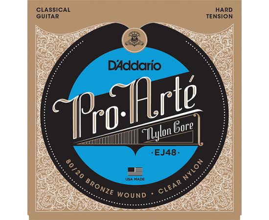 EJ48 PRO ARTE Струны для классической гитары нейлоновые Hard D`Addario