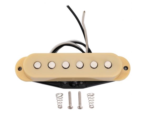 MUSICLILY MX2295IV Звукосниматель магнитный сингл, для Fender Strat, нековый, кремовый