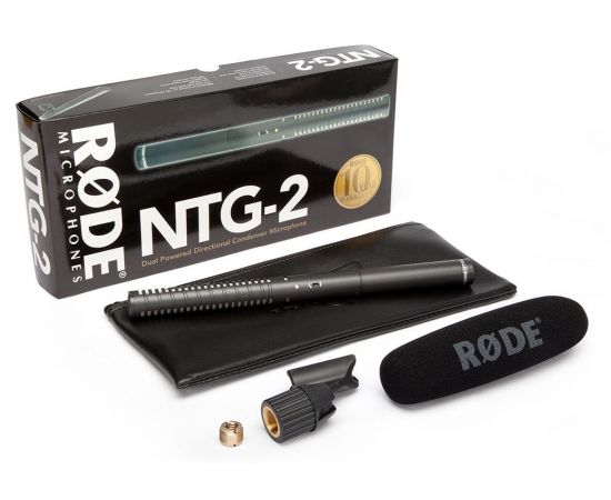 RODE NTG2 конденсаторный микрофон "Пушка" суперкардиоида, частотный диапазон: 20Гц-20кГц