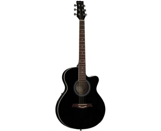 MARTINEZ SW024HC/BK Электроакустическая гитара в узким корпусе фолк (40 дюймов) с вырезом.