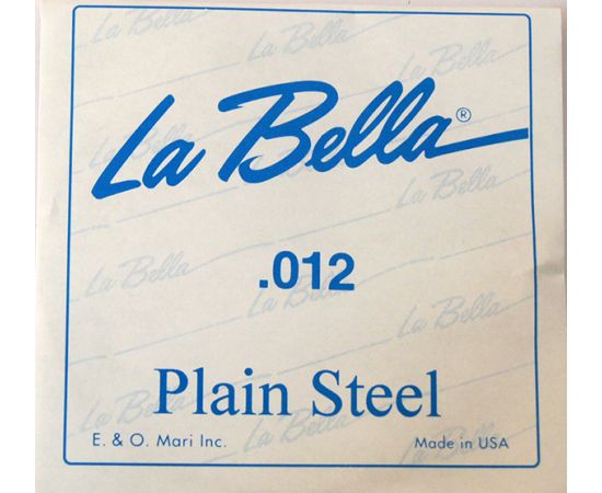LA BELLA PS012 Отдельная стальная струна без оплетки, 012