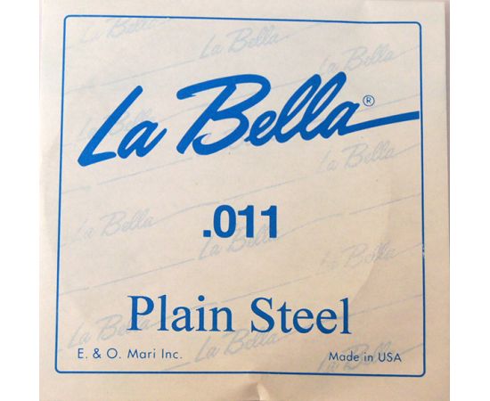 ​LA BELLA PS011 Отдельная стальная струна без оплетки диаметром 0,011