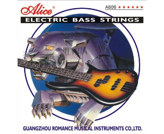 ALICE A606(5)-M 45-65-85-105-130 Комплект струн для 5-струнной бас-гитары.Сталь/сплав никеля.