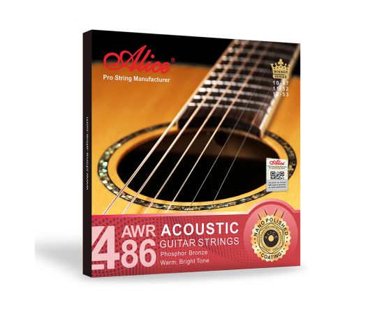 ALICE AWR486-XL Комплект струн для акустической гитары, фосфорная бронза, 10-47