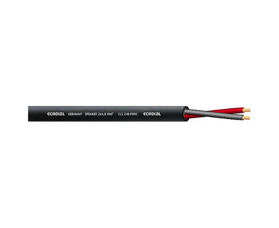 CORDIAL CLS 240 FRNC акустический кабель 2x4,0 мм2, 9,3 мм, безгалогенный негорючий, черный