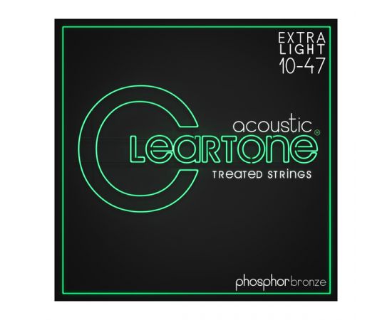 CLEARTONE 7410 Phosphor Bronze Комплект струн для акустической гитары, фосфорная бронза, с покрытием, 10-47