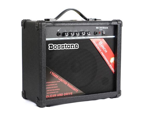 BOSSTONE BA-30W Black Комбоусилитель для бас гитары: Мощность - 30 Ватт, Динамик 8"