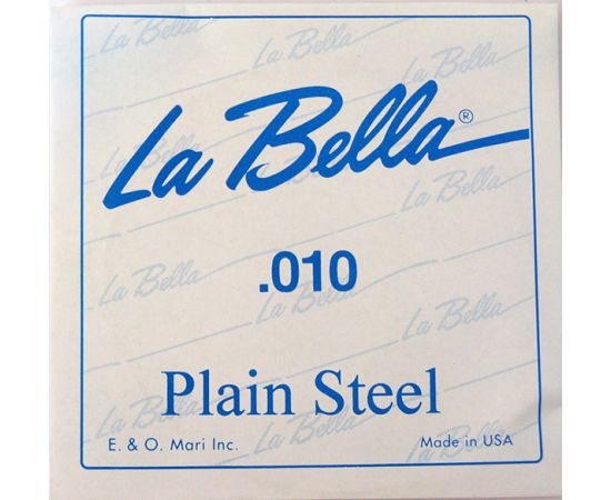 ​LA BELLA PS010 Отдельная стальная струна без оплетки диаметром 0,010