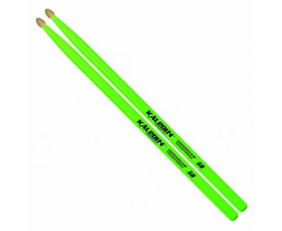 ​KALEDIN Drumsticks 7KLHBGN5A 5A Барабанные палочки, граб, флуоресцентные ярко-зеленые