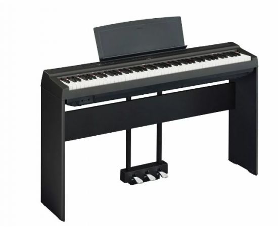 YAMAHA P-125aB Цифровое пианино, со стойкой и педалью, черное (3 коробки)