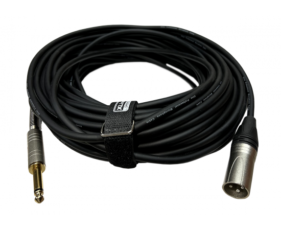 XLINE Cables RMIC XLRM-JACK 15 Кабель микрофонный XLR 3 pin male - JACK 6.3 mono длина 15м