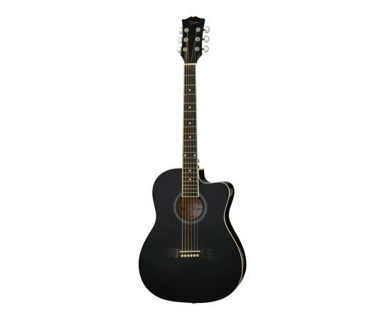 SMIGER GA-H10-38-BK Акустическая гитара, с вырезом, черная