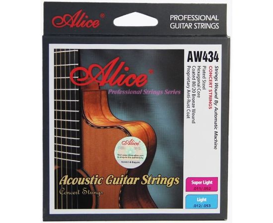 ALICE AW434-SL Комплект струн для акустической гитары, бронза 80/20, 11-52