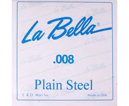 ​LA BELLA PS008 Отдельная стальная струна без оплетки диаметром 0,008.