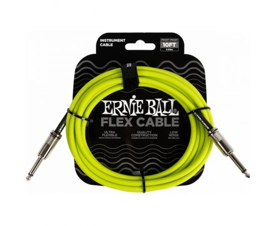 ERNIE BALL 6414, 3м Инструментальный кабель зеленый
