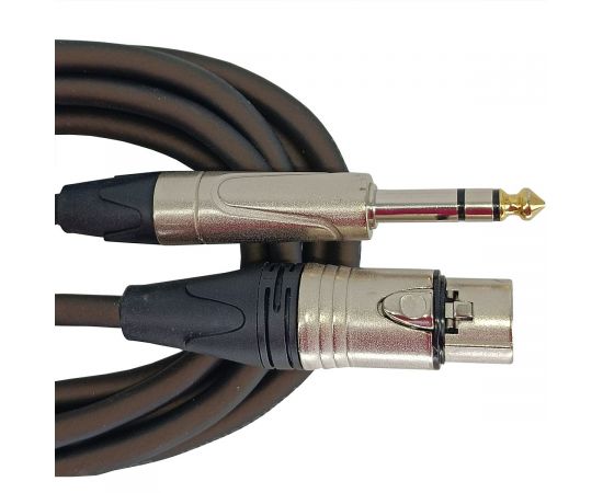 TRUE MAGIC TEMG029/6M Кабель микрофонный Jack 6.3 -XLR female, стерео, 6м, 6.5мм, коричневый