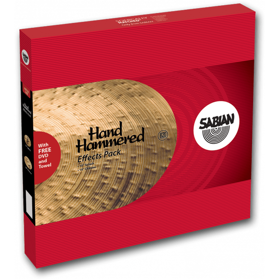 SABIAN 15005E Набор тарелок 10" SPLASH, 18" CHINESE + CD + полотенце с логотипом Sabian