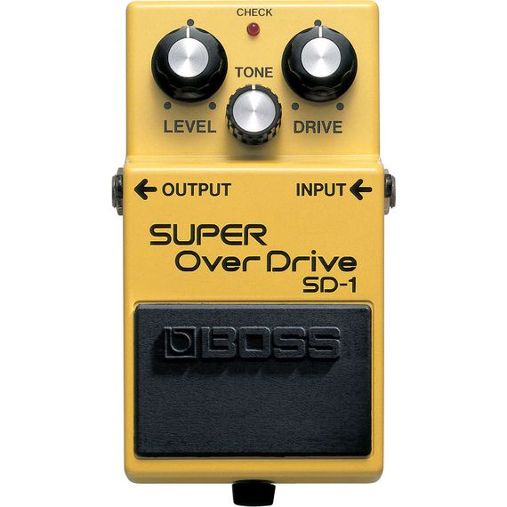 BOSS SD-1 ффект гитарный Super OverDrive. Регуляторы: Level, Drive и Tone.