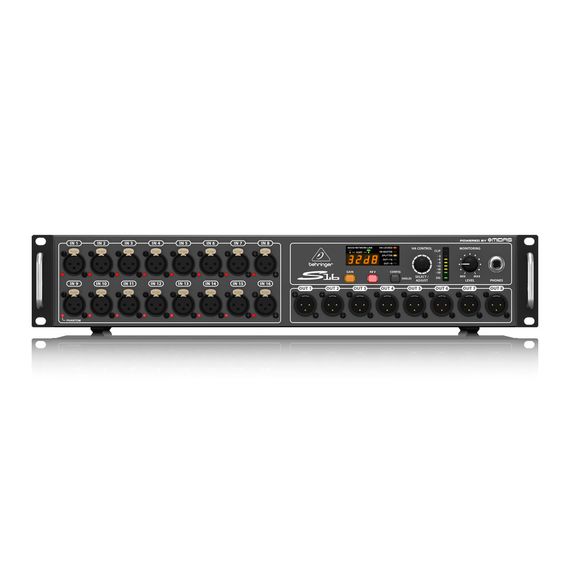 BEHRINGER S16 стейдж-бокс, 16 мик/лин входов, 8 лин выходов XLR, 2 x AES50, ULTRANET, 2 x ADAT, 2U