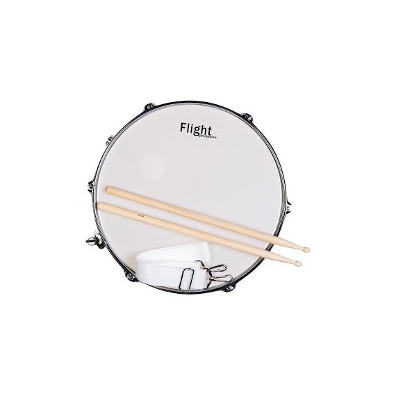 FLIGHT MSC-145 маршевый рабочий барабан 14"x5.5"x6-LUGS, цвет белый, в комплекте: наплечные ремни и палочки