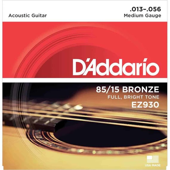 EZ930 AMERICAN BRONZE 85/15 Струны для акустической гитары Medium 13-56 D`Addario EZ930