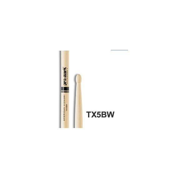 PRO MARK TX5BW Барабанные палочки 5B, материал: орех, овальный деревянный наконечник, 0.590"/16"