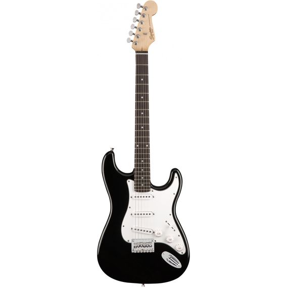 FENDER SQUIER MM STRATOCASTER HARD TAIL BLACK электрогитара, цвет черный, гриф - клён