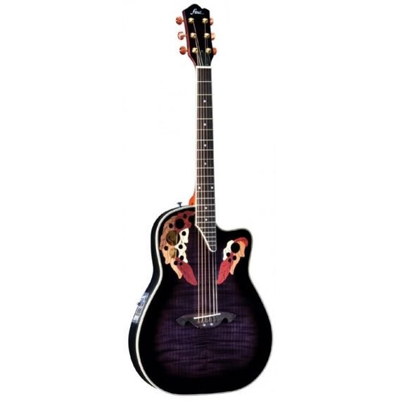 FINA GUITARS FR-42CEQTBK Гитара эл. акустическая "Round Back", в/дека - клен, н/дека и обечайки - фи