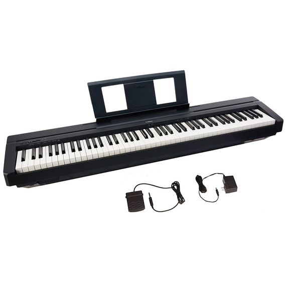 YAMAHA P-45B Пианино цифровое,88кл GHS/полифония 64 / тембров 10 /тон генератор AWM Stereo Sampling /метроном /разъем USB TO HOST /6Вт x 2 /без подставки L-85/1326х154х295мм 17,4кг (PA-150B в комплекте), цвет Black