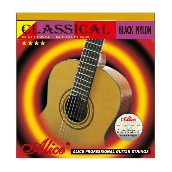 ALICE A105BK-H Струны для классической гитары, Normal tension, черный нейлон