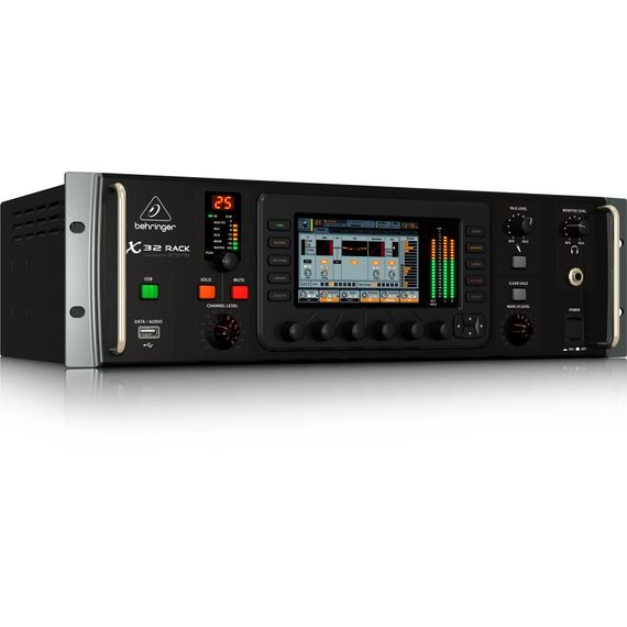 BEHRINGER X32 RACK цифровой микшер, рэковый 32 вх+8 возвратов, дисплей, 22 аналоговых вх/14 вых, 8FX