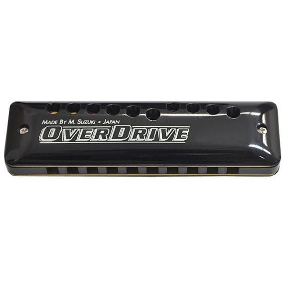 SUZUKI MR-300 A губная гармоника диатоническая Overdrive "A", 10 holes, пластиковый корпус, глянцев