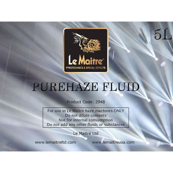 LE MAITRE PUREHAZE FLUID, 5L ( ex- STADIUM  HAZE FLUID, 5L) жидкость для генераторов тумана  Le Mait