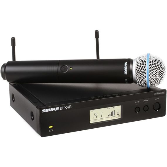 SHURE BLX24RE/B58 M17 радиосистема вокальная с капсюлем динамического микрофона BETA 58. Кронштейны для крепления в рэкв комплекте