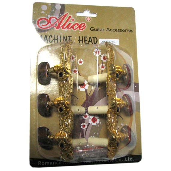 ALICE AO-020B4P Комплект колковой механики на классическую гитару, с лирой,