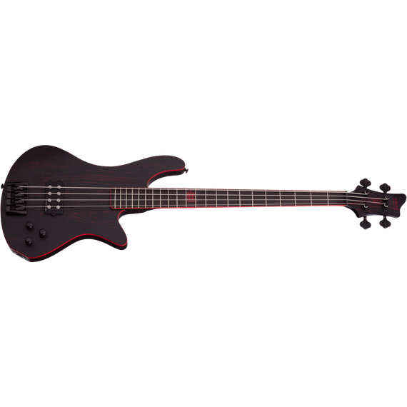 SCHECTER SAM BETTLEY BASS SBK/RED Бас гитара электрическая четырехструнная,