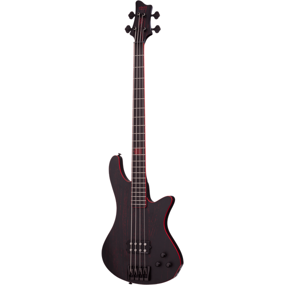 SCHECTER SAM BETTLEY BASS SBK/RED Бас гитара электрическая четырехструнная,