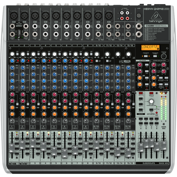 BEHRINGER XENYX QX2442USB-EU Микшерный пульт малошумящий,