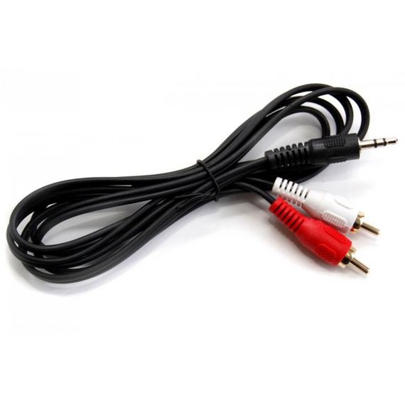 HAMA H-30235 Кабель аудио 2хRCA (m) - Jack 3.5 (m), 1.5м, черный