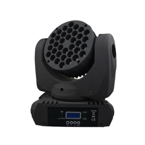 BIG DIPPER LM108A Моторизированный светодиодный прожектор заливающего света RGBW 36*3 Вт.Питание: 100-240V, 50/60Hz. Источник света: 36*3 Вт (8 красных, 10 зеленых, 10 синих, 8 белых светодиода) Потребляемая мощность: 150 Вт DMX канал: 9/16