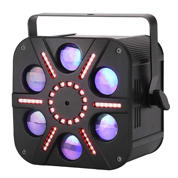 LED STAR CB-06 Эффект светодиодный многолучевой, 51х0,2Вт RGB, 5*8Вт R/G/B/W/A, ПДУ