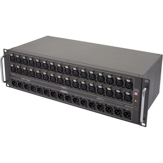 BEHRINGER S32 стейдж-бокс, 32 мик/лин входов, 16 лин выходов XLR, 2 x AES50, 2 x AES/EBU, ULTRANET,