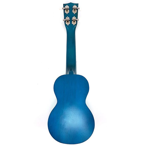MAHALO MK1TBU Укулеле сопрано с чехлом, цвет Transparent Blue, серия Kahiko