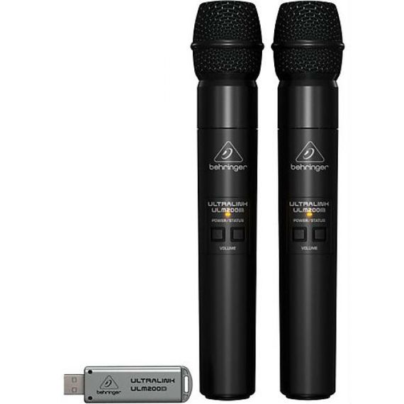 BEHRINGER ULM202-USB цифровая радиосистема с 2-мя ручными передатчиками и двойным мини-приёмником с