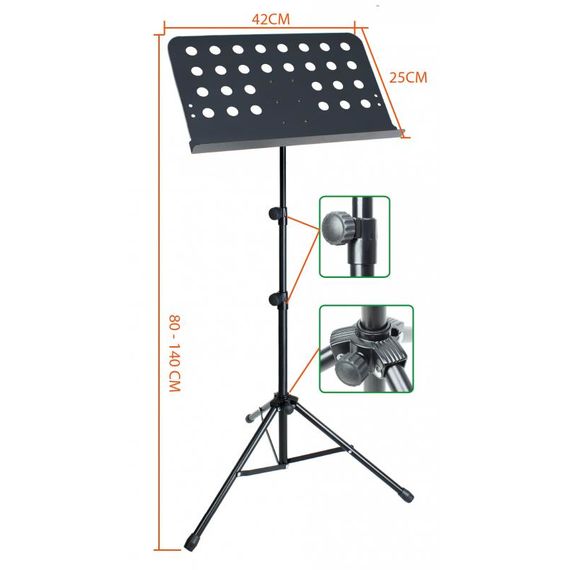 LUX SOUND MUS023 Пюпитр оркестровый перфорированный